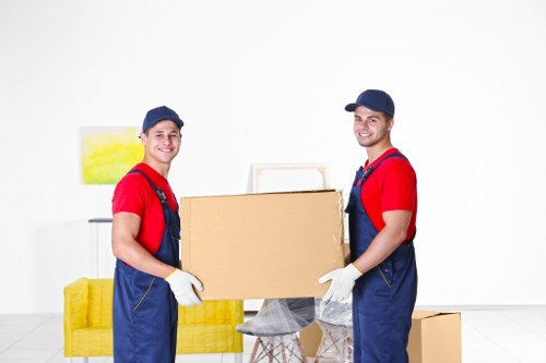 Removal team handling a Sydenham home move with packed boxes